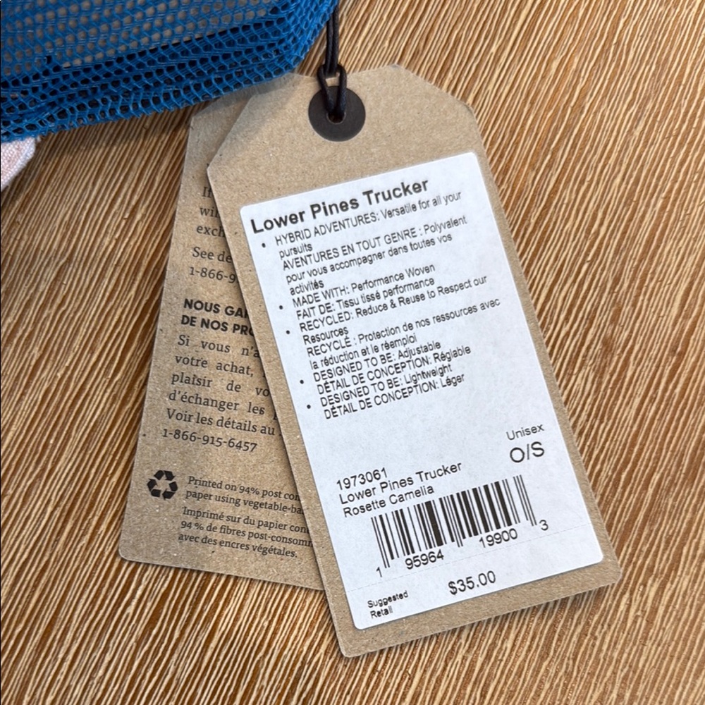 nwt PRANA Lower Pines Trucker Floral Blue and Pink Cap - Picture 4 of 6